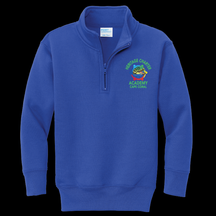Heritage Charter Academy Quarter Zip Pullover Sweatshirt