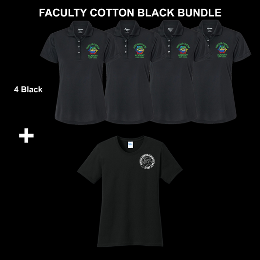 Faculty Ladies Cotton Black Bundle