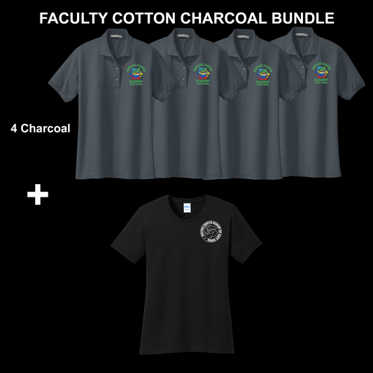 Faculty Ladies Cotton Charcoal Bundle