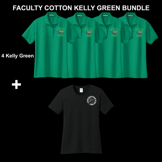 Faculty Ladies Cotton Kelly Green Bundle