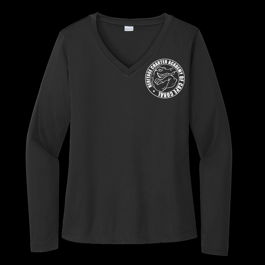 Heritage Charter Academy Ladies Long Sleeve Performance Spirit Shirt- Faculty