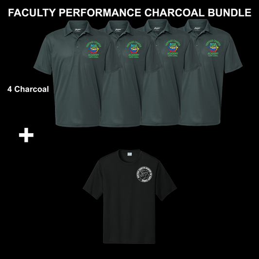 Faculty Performance Polo Charcoal Bundle