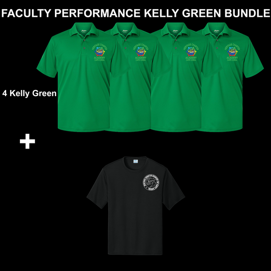 Faculty Performance Polo Kelly Green Bundle