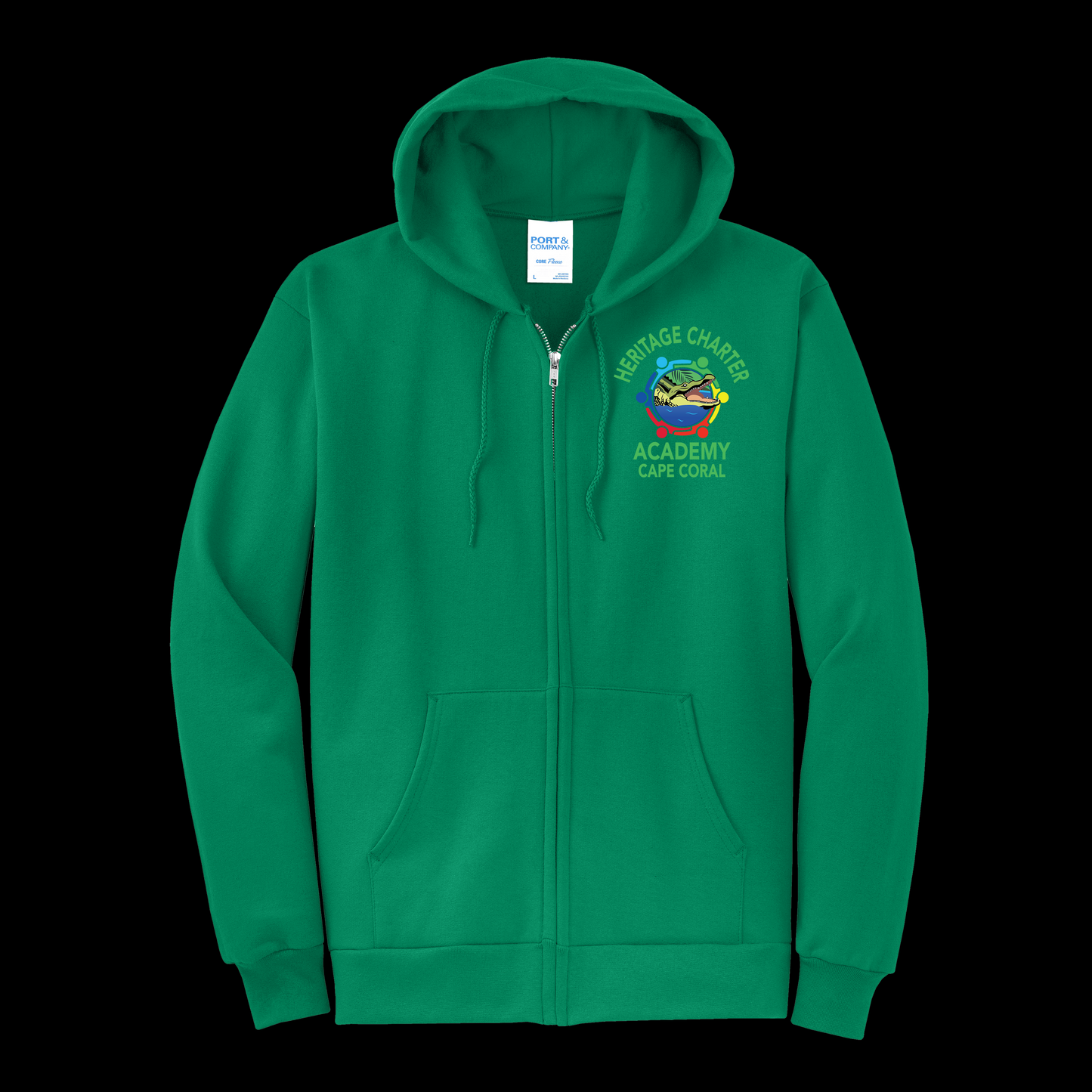 Heritage Charter Academy Full Zip Hooded Sweatshirt
